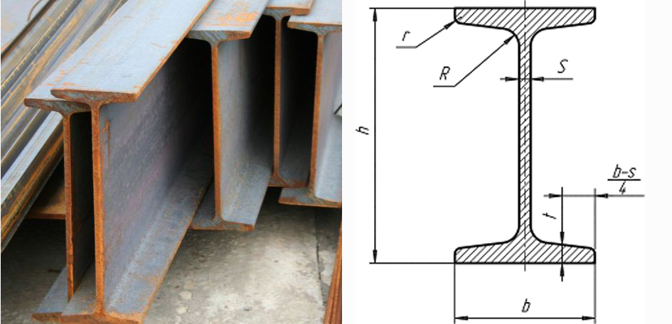 Балка двотаврова 24М, 09Г2С, міра 12м